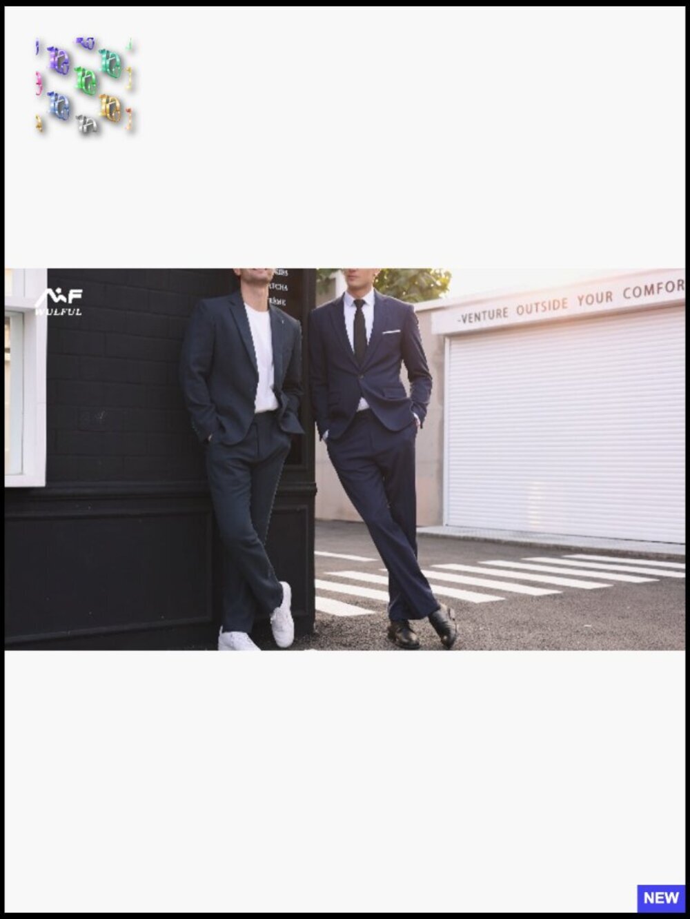 Slim Fit Suit Set One Button Blazer Jacket Pants Tuxedo Classic Formal - Picture 7 of 7